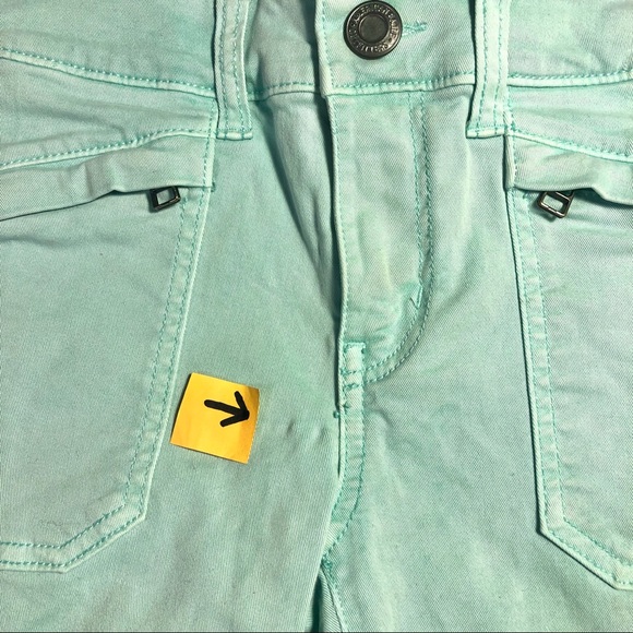 AE American Eagle Mint Green Jeggings Super Stretch 2 - Picture 14 of 14